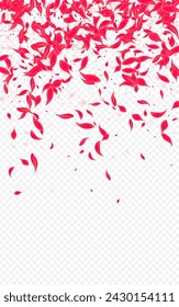 Pink Lotus Vector Transparent Background. Blur Cherry Design. Delicate Sakura Beauty Poster. Beautiful Fall Flower Backdrop.
