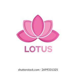 vetor de lótus rosa, lírio de água flores ícone ilustração