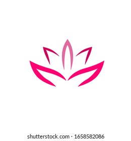 Pink Lotus Wellness Flower Sign Icon Stock Vector (royalty Free 