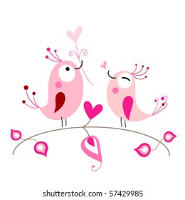 pink love birds