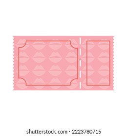 pink love couple template on white background