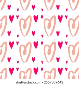 The "Pink Love Hand-Drawn Pattern Design" is a charming and whimsical pattern that captures the essence of romance through delicate, hand-drawn illustrations.
