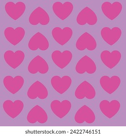 Rosa Liebe Herz Muster Illustration. Romantische rosafarbene Herzen, Hintergrundmuster. Valentinstag-Hintergrundtextur, romantisches Design