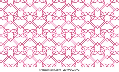 ilustración vectorial de patrón transparente del corazón de amor rosa