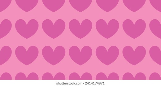 pink love heart seamless pattern illustration. pink hearts background. Valentine's day holiday texture, romantic wedding design