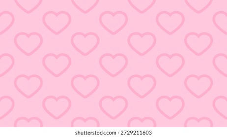 Pink love heart seamless pattern background, cute romantic aesthetic wallpaper for Valentine Day and wedding greeting card design