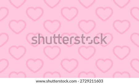 Pink love heart seamless pattern background, cute romantic aesthetic wallpaper for Valentine Day and wedding greeting card design