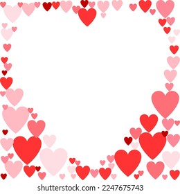 Pink Love Heart Shape Frame