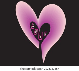 pink love heart vector for anything