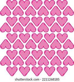 vector de fondo de pantalla de fondo de fondo de corazón de amor rosa