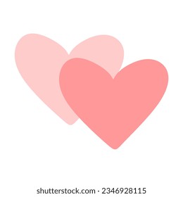 Pink love line vector element