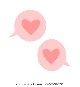 Pink love line vector element