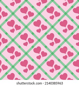 diseño de patrones sin foco de amor rosa