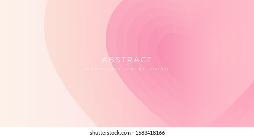 Pink Love Valentine Heart Abstract Background Vector Banner Presentation