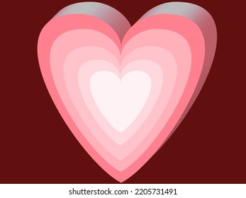 Pink Love Vector With Maroon Background For Mobile Wallpaper And Laptop Wallpaper