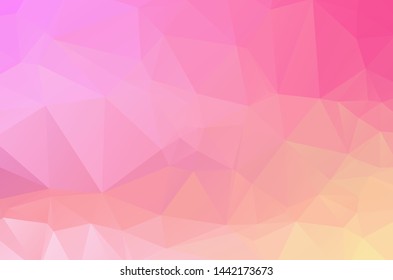 Pink Low poly crystal background. Polygon design pattern. pink colorful Low poly vector illustration, low polygon background.