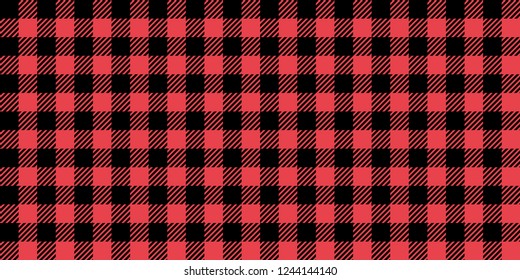 Pink Lumberjack Seamless Pattern Background
