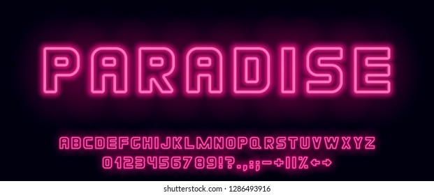 pink luminous bold font