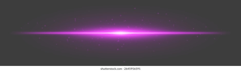 Exacerbação luminosa rosa. Feixe central com partículas dispersas e brilho suave no fundo cinza escuro, usado para fantasia, energia digital, visuais de interface do usuário.