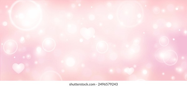 Pink luxurious elegant background with shiny sparkles. Vector editable smooth banner template