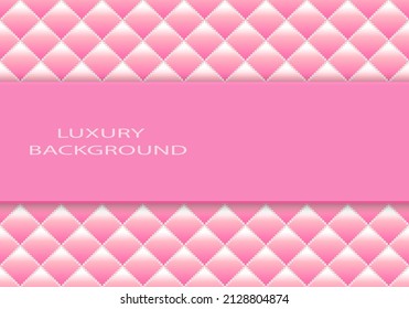 Pink luxury background with beads. Vector illustration. 