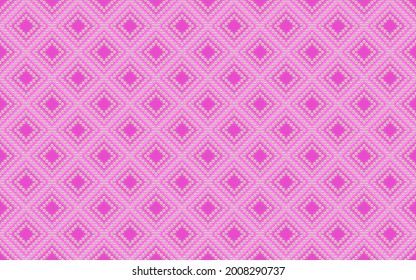 Pink luxury background with pearls and rhombuses. Seamless vector illustration. 