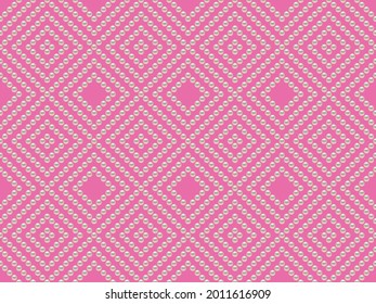 Pink luxury background with small pearls and rhombuses. Seamless vector illustration. 