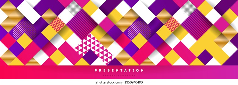 Pink Luxury Geometric Pattern Background With Ornament of Triangles.    Geometry Gold and Pink Colors Design Element vector illustration for elegant invitation, awards and presentations.