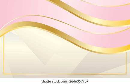 Fondo de onda de lujo rosa para certificado
