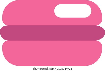 Pink macaron, illustration, vector on a white background.