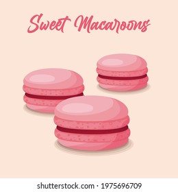Pink Macaron Sweet Rose Macaroons