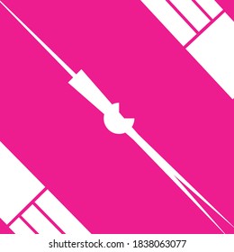  Pink or Magenta background with white lines for web design hero sports game weaphone Abstract Vector illustration.