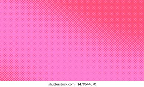 Pink and magenta dotted background in pop art retro style, vector illustration