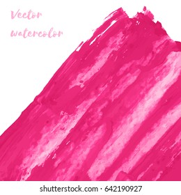 Pink, magenta, rose marble vector hand painted brush stroke background texture. Oil abstract backdrop on canvas with spots and stains. Creative illustration design frame with place for text or logo.
