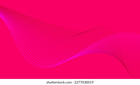 pink magenta tech wavy lines color gradient background vector illustration