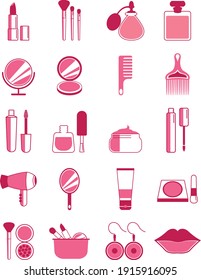 Composición rosa, ilustración, vector sobre fondo blanco.