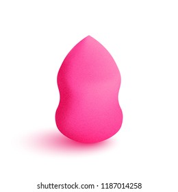 Pink makeup sponge blender. For your design, sale or advertising. Vector, isolated, eps 10.