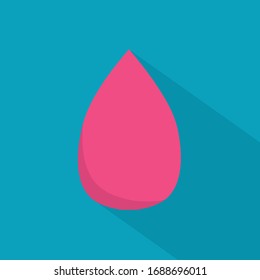 pink makeup sponge- vector illustration
