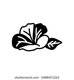 Icono de glifo de Malva rosa, Ilustración vectorial