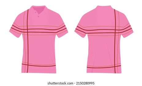 Pink man t shirt line pattern. vector illustration