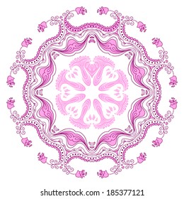 Pink mandala ornament