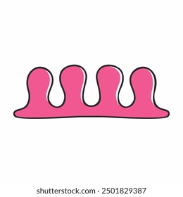 Pink manicure doodle style spacer.