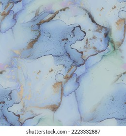 Pink Marble Background. Shiny Ink Vector. Green Seamless Watercolor. Blue Art Paint. Water Color Canvas. Light Seamless Pattern. Marble Alcohol Ink. Modern Seamless Template. Gold Golden Watercolor.