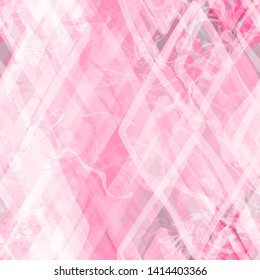 Pink marble seamless texture with hand drawn rhombus. Abstract vector background for web page, banners backdrop, fabric, home decor, wrapping