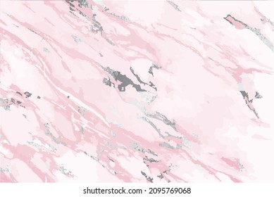 pink marble with silver foil print