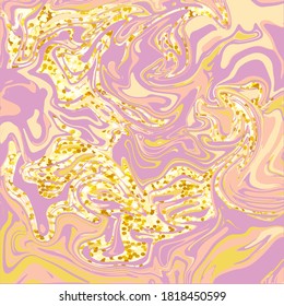 pink marble texture with gold glitter 
paint on water
