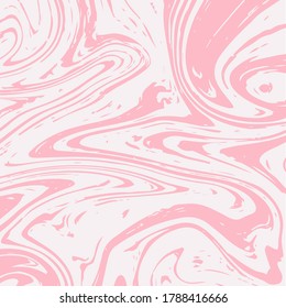 Pink Marble Texture Vector Square Watercolor Background. Fluid Paint Suminagashi Modern Pattern for Ice Cream, Cosmetics Ads, Corporate Style. Hipster Stone Marble Texture, Vivid Painting Splash