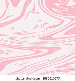 Pink Marble Texture Vector Square Ink Wash Background. Fluid Paint Suminagashi Modern Pattern for Ice Cream, Cosmetics Ads, Food Magazins. Retro Stone Marble Texture, Faded Painting Splash