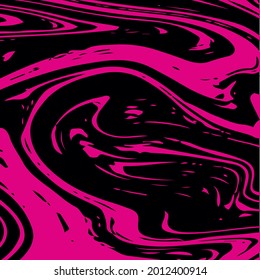 Pink Marble Texture Vector Square Liquid Ink Background. Fluid Paint Suminagashi Modern Pattern for Ice Cream, Cosmetics Ads, Style Magazins. Hipster Stone Marble Texture, Bright Paint Splatter