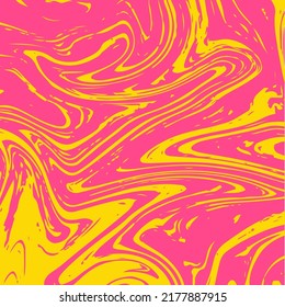 Pink Marble Texture Vector Square Paint Wash Background. Fluid Paint Suminagashi Modern Pattern for Ice Cream, Cosmetics Ads, Style Magazins. Hipster Stone Marble Texture, Bright Paint Splatter